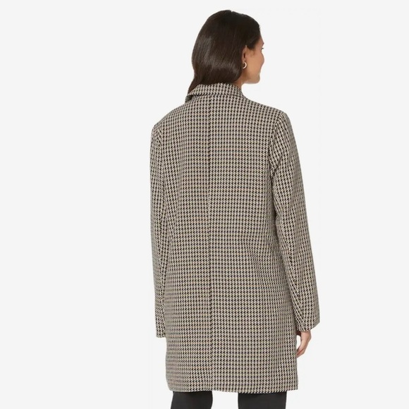 Sanctuary Polyester One-Button Blazer Jacket Carly Coat(Saddle Houndstooth) XS - Picture 4 of 10